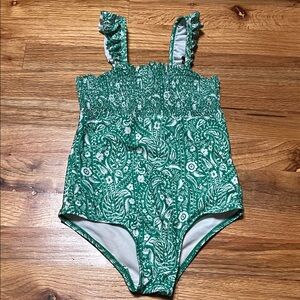 Green Paisley Crown & Ivy One-Piece Swimsuit